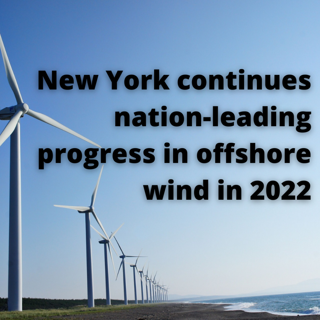 New York continues nation-leading progress in offshore wind in 2022